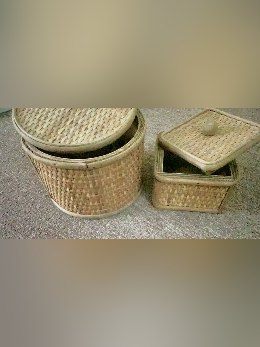 Wicker canister set